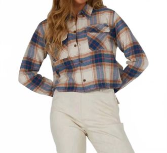 Salty Crew Stay Golden Crop Crew Shirt In Natural