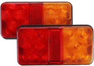 OEM Faros Traseros Led - 10 Led Por Faro - Funci&oacute;n Triple Freno/indicador/posici&oacute;n - Estanqueidad Ip65 - Tensi&oacute;n Cc 12-80 V - Para Remolque Caravana Cami&oacute;