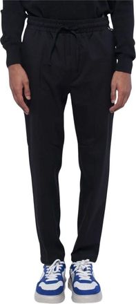John Richmond Broek met trekkoord en elastische tailleband - Heren - Slim Fit Broeken - Zwart - W44 - Polyester - Broeken
