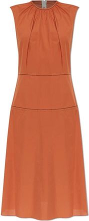 Marni Mouwloze Katoenen Jurk - Dames - Casual kleedjes - Bruin - S - Katoen - Kleedjes