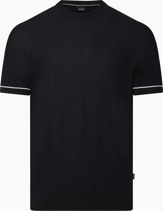HUGO BOSS Mens H-Jianfranco T-Shirt - Navy - Size: 38