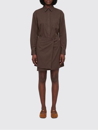 Loewe Cotton and Silk Blend Wrap Mini Shirt Dress