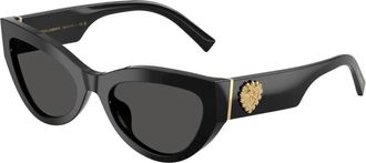 Dolce & Gabbana DG4536s Zonnebril - Dames - Zonnebrillen - Zwart - ONE Size - Accessoires