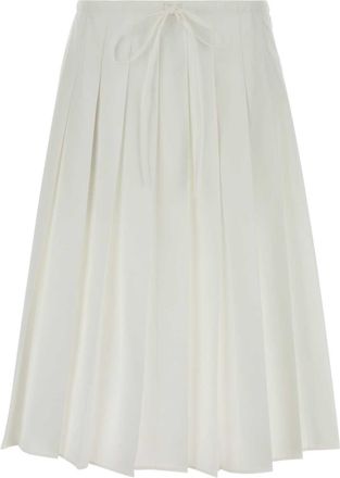Prada White Poplin Skirt