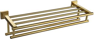 OEM Toallero De 40 Cm Con Dos Soportes De Pared Para Toallas, Acabado En Acero Inoxidable 304 Cepillado Color Oro