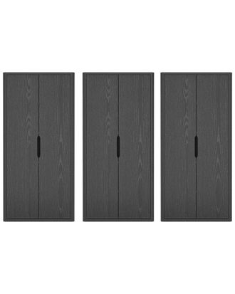 Manhattan Comfort Set Of 3 Rivington Modern Bookcase Cabinets (5-Shelf)