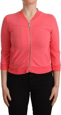 Blumarine 3/4 Sleeve Zip Embellished Womens Sweater