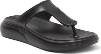 Stuart Weitzman Stuflex T-Strap Slide Sandal in Black at Nordstrom Rack, Size 5