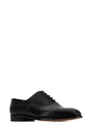 Edward Green Mens Black Leather Chelsea Lace-Up Shoes 202 Scarpe Stringate
