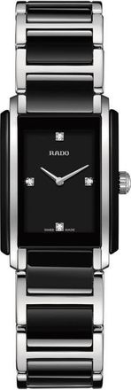 Rado Integral Diamonds Bracelet Watch, 22mm x 33mm in Silver/black at Nordstrom