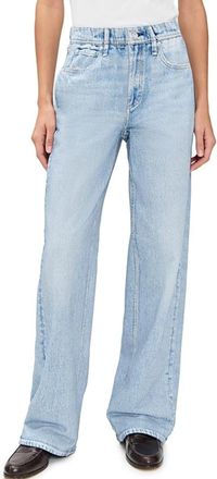 Rag & Bone Womens Miramar Terry Pull on Wide Leg Jeans, Aria