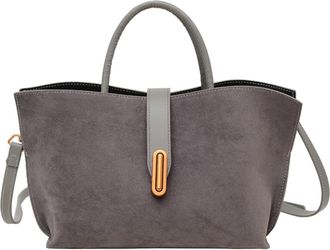 Generic Suede Tote Bag for Women, Large Capacity Brown Suede Slouchy Bag, Fall Purse, Brown Handbag, Frosted Casual Shoulder Bag with Small Purse for Work