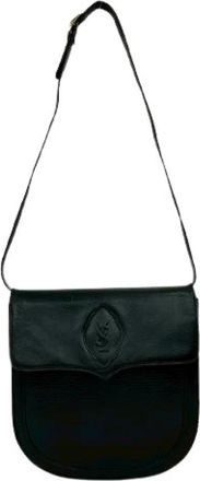 Saint Laurent Pre-owned Cross Body Bags, female, Black, Size: ONE SIZE Pre-owned Leather Shoulder Bag