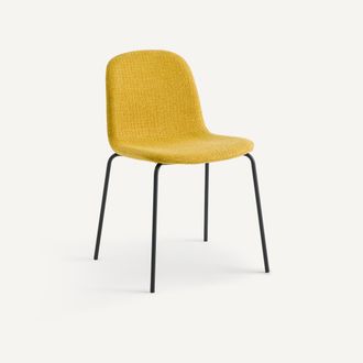 AM.PM Stoel met geweven gem&ecirc;leerde stof, Tibby