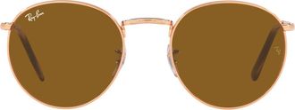 Ray-Ban New Round 50mm Phantos Sunglasses in Rose Gold at Nordstrom