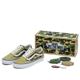 Vans BAPE x Old Skool 36 DX Green Camo VN0A54F37BE