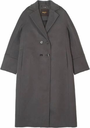 Moorer Womens Ravennale Double-Breasted Wool Coat In Grigio