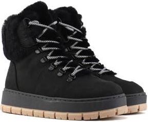 Pajar Chalet Faux Shearling Waterproof Bootie in Black at Nordstrom Rack, Size 7.5