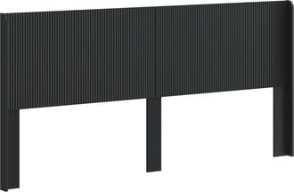 vidaXL Cabecero Negro Madera De Ingenier&iacute;a Vidaxl