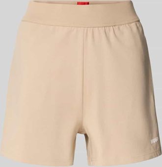 HUGO BOSS Pyjama-Shorts mit elastischem Bund in Beige, Größe XL