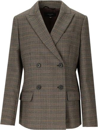 Max Mara Jassen, Dames, Bruin, M, Wol, Giove Double-Breasted Blazer