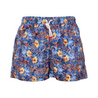Kiton Short Polyester Beach Boxer with Print