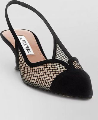 Aquazzura mesh slingback pumps