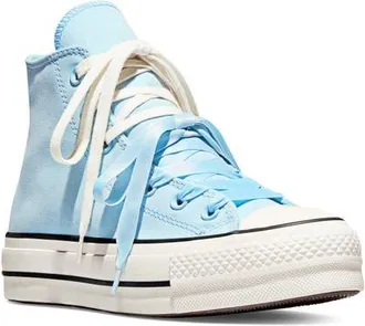 Converse Chuck Taylor All Star Lift Peached High Top Sneaker in Clear Skies/Egret/Black at Nordstrom, Size 11.5