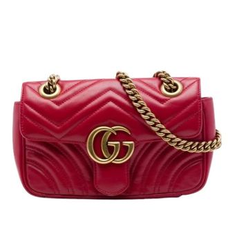 Gucci Pre-owned Vintage Schoudertas - Dames - Pre-owned - Rood - Maat: ONE Size Leer