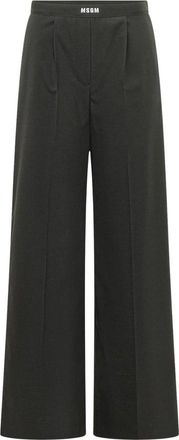 Msgm Wide Broeken - Dames - Wijde Broeken - Zwart - S - Broeken