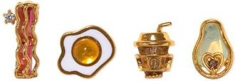 Girls Crew Thanks a Brunch Set of 4 Assorted Single Stud Earrings in Gold at Nordstrom