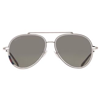Gucci Grey Pilot Mens Sunglasses GG1981S 005 56