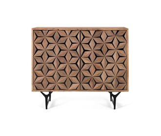 Giner&Colomer Aparador de dos puertas tallado a mano en mango