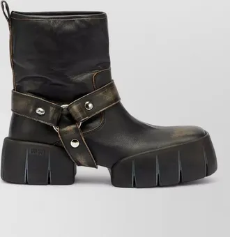 Diesel leather ankle boots