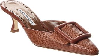 Manolo Blahnik Maysalebi 50 Leather Mule
