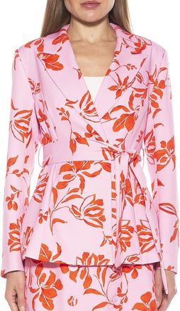 Alexia Admor Olya Jacket Blazer in Pink Floral at Nordstrom Rack, Size 14
