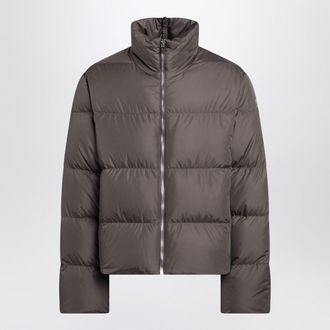 Rick Owens Mud Colored Zip Up Down Jacket