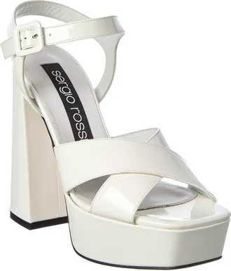 Sergio Rossi Alicia 90 Patent Platform Sandal