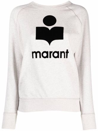 Isabel Marant logo-print crew-neck sweatshirt - Neutrals