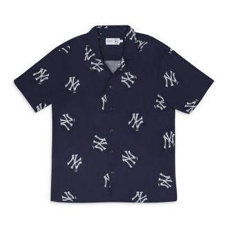 Aim&eacute; Leon Dore Blue New York Yankees Leisure Shirt