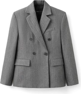 Mango Double Breasted Suit Jacket in Black at Nordstrom, Size X-Large
