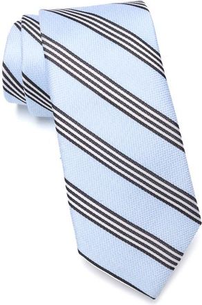Nordstrom Menson Stripe Silk Tie in Black at Nordstrom