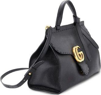 Gucci Borsa a tracolla GG Marmont piccola in pelle - Nero