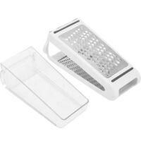 OEM Rallador De Queso De Doble Cara, Rallador De Alimentos De Abs Con Recipiente Extra&iacute;ble Para Queso, Verduras, Ajo Y Jengibre - Crezuo