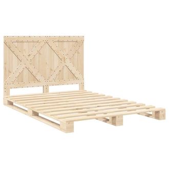 Berkfield Home Beautiful Bed Frame without Mattress with Headboard 140x200 cm So in Light Tan