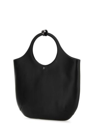 Courr&egrave;ges Womens Black Leather Large Holy Handbag Borse A Mano Bag