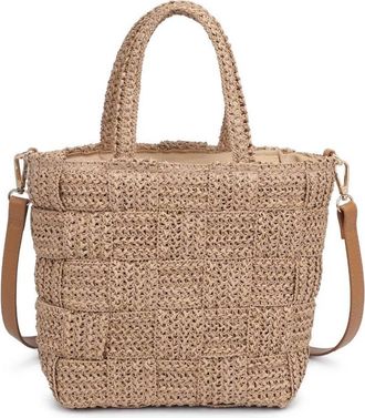 Urban Expression Womens Chiara Woven Crossbody Bag In Tan