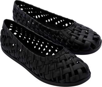 Melissa Possession Water Resistant Jelly Ballet Flat in Black at Nordstrom, Size 10