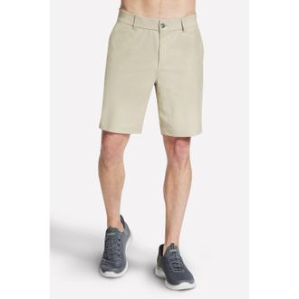 Skechers Premium Overal 9 Inch Korte Polyester Heren Natuurlijke Knie-Lange Shorts