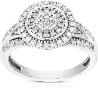 Vir Jewels 1/2 cttw Lab Grown Diamond Engagement Ring in Sterling Silver For Women